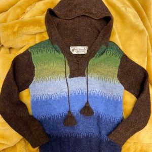 100% baby Alpaca kids hooded sweater